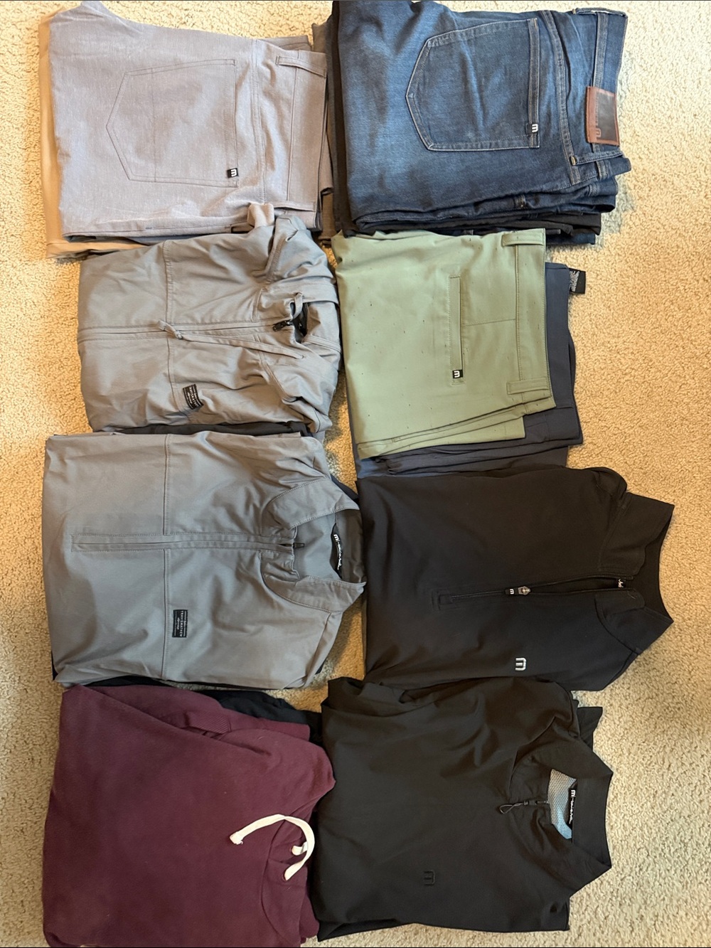 Travis Mathew Mixed Men’s Apparel Bundle in Black, Gray, Olive, Navy, Burgundy